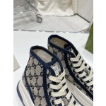 Gucci Explosive Presbyopia Canvas Casual Platform Shoes