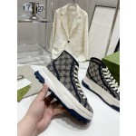 Gucci Explosive Presbyopia Canvas Casual Platform Shoes