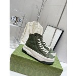 Gucci Explosive Presbyopia Canvas Casual Platform Shoes