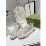 Gucci Explosive Presbyopia Canvas Casual Platform Shoes
