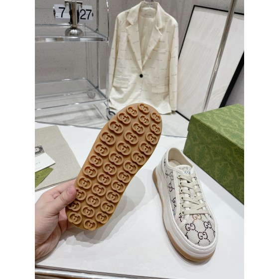 Gucci Explosive Presbyopia Canvas Casual Platform Shoes