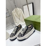Gucci Explosive Presbyopia Canvas Casual Platform Shoes