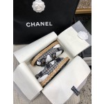 CHANEL 2023 spring and summer latest woven velcro sandals Japan imported woven materials