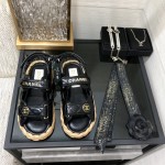 CHANEL 2023 spring and summer latest woven velcro sandals Japan imported woven materials