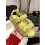 CHANEL 2023 spring and summer latest woven velcro sandals Japan imported woven materials