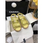 CHANEL 2023 spring and summer latest woven velcro sandals Japan imported woven materials