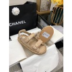 CHANEL 2023 spring and summer latest woven velcro sandals Japan imported woven materials