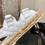CHANEL 2023 spring and summer latest woven velcro sandals Japan imported woven materials