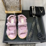 CHANEL 2023 spring and summer latest woven velcro sandals Japan imported woven materials