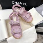 CHANEL 2023 spring and summer latest woven velcro sandals Japan imported woven materials