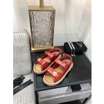 CHANEL 2023 spring and summer latest woven velcro sandals Japan imported woven materials