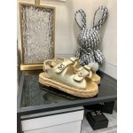 CHANEL 2023 spring and summer latest woven velcro sandals Japan imported woven materials