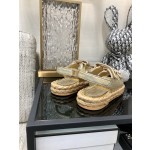 CHANEL 2023 spring and summer latest woven velcro sandals Japan imported woven materials