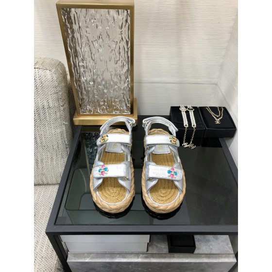 CHANEL 2023 spring and summer latest woven velcro sandals Japan imported woven materials