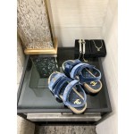 CHANEL 2023 spring and summer latest woven velcro sandals Japan imported woven materials