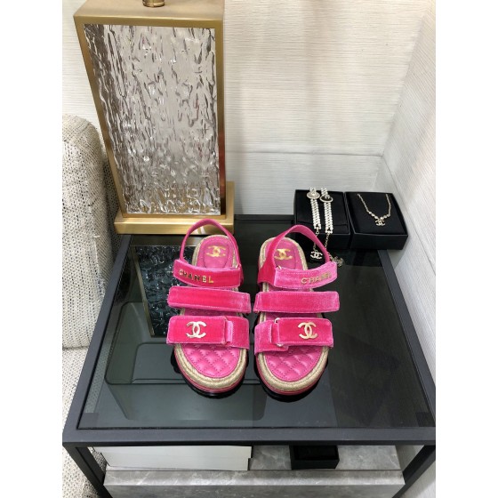 CHANEL 2023 spring and summer latest woven velcro sandals Japan imported woven materials