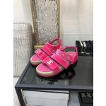CHANEL 2023 spring and summer latest woven velcro sandals Japan imported woven materials
