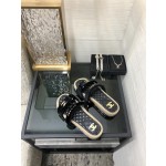 CHANEL 2023 spring and summer latest woven velcro slippers Italy imported multi-layer leather outsole