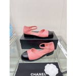 CHANEL 23Ss small incense thick bottom Mary Jane hollow sandals imported lambskin
