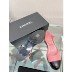 CHANEL 23Ss small incense thick bottom Mary Jane hollow sandals imported lambskin