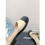 CHANEL 23Ss small incense thick bottom Mary Jane hollow sandals imported lambskin