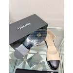CHANEL 23Ss small incense thick bottom Mary Jane hollow sandals imported lambskin