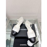 CHANEL 23Ss small incense thick bottom Mary Jane hollow sandals imported lambskin