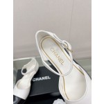CHANEL 23Ss small incense thick bottom Mary Jane hollow sandals imported lambskin