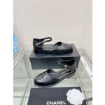 CHANEL 23Ss small incense thick bottom Mary Jane hollow sandals imported lambskin