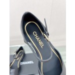 CHANEL 23Ss small incense thick bottom Mary Jane hollow sandals imported lambskin