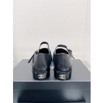 CHANEL 23Ss small incense thick bottom Mary Jane hollow sandals imported lambskin