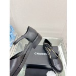 CHANEL 23Ss small incense thick bottom Mary Jane hollow sandals imported lambskin
