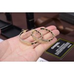 CHANEL🇫🇷Xiaoxiang leather string letter ring earring earrings