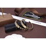 CHANEL🇫🇷Xiaoxiang leather string letter ring earring earrings