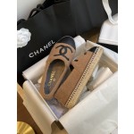 CHANEL fisherman shoes Chanel classic version of the original injection of rubber translucent rubber original color hemp sole