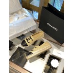CHANEL fisherman shoes Chanel classic version of the original injection of rubber translucent rubber original color hemp sole