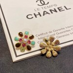CHANEL🇫🇷Xiaoxiang 23ss new color drop oil petal earrings earrings