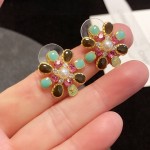 CHANEL🇫🇷Xiaoxiang 23ss new color drop oil petal earrings earrings