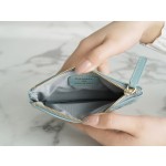 𝗖𝗛𝗔𝗘𝗡𝗟✦ Channel custom calfskin 🐂 Classic mini zippered carry-on bag Tiffany blue 💖