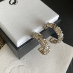 CHANEL🇫🇷Xiaoxiang curved diamond edge ring earrings