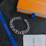 Louis Vuitton vintage silver bracelet couple's version 22cm20cm18cm changeable length