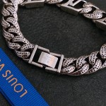 Louis Vuitton vintage silver bracelet couple's version 22cm20cm18cm changeable length