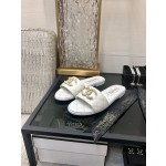 CHANEL 2023 spring and summer latest electric embroidery honey slippers Imported leather outsole