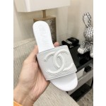 CHANEL 2023 spring and summer latest electric embroidery honey slippers Imported leather outsole