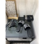 CHANEL 2023 spring and summer latest electric embroidery honey slippers Imported leather outsole