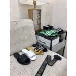 CHANEL 2023 spring and summer latest electric embroidery honey slippers Imported leather outsole