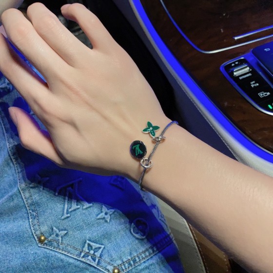 Louis Vuitton vintage silver bracelet couple's version 22cm20cm18cm changeable length