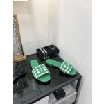 CHANEL 2023 spring and summer latest electric embroidery honey slippers Imported leather outsole