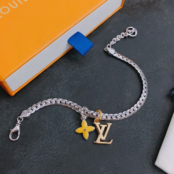 Louis Vuitton vintage silver bracelet couple's version 22cm20cm18cm changeable length