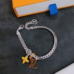 Louis Vuitton vintage silver bracelet couple's version 22cm20cm18cm changeable length